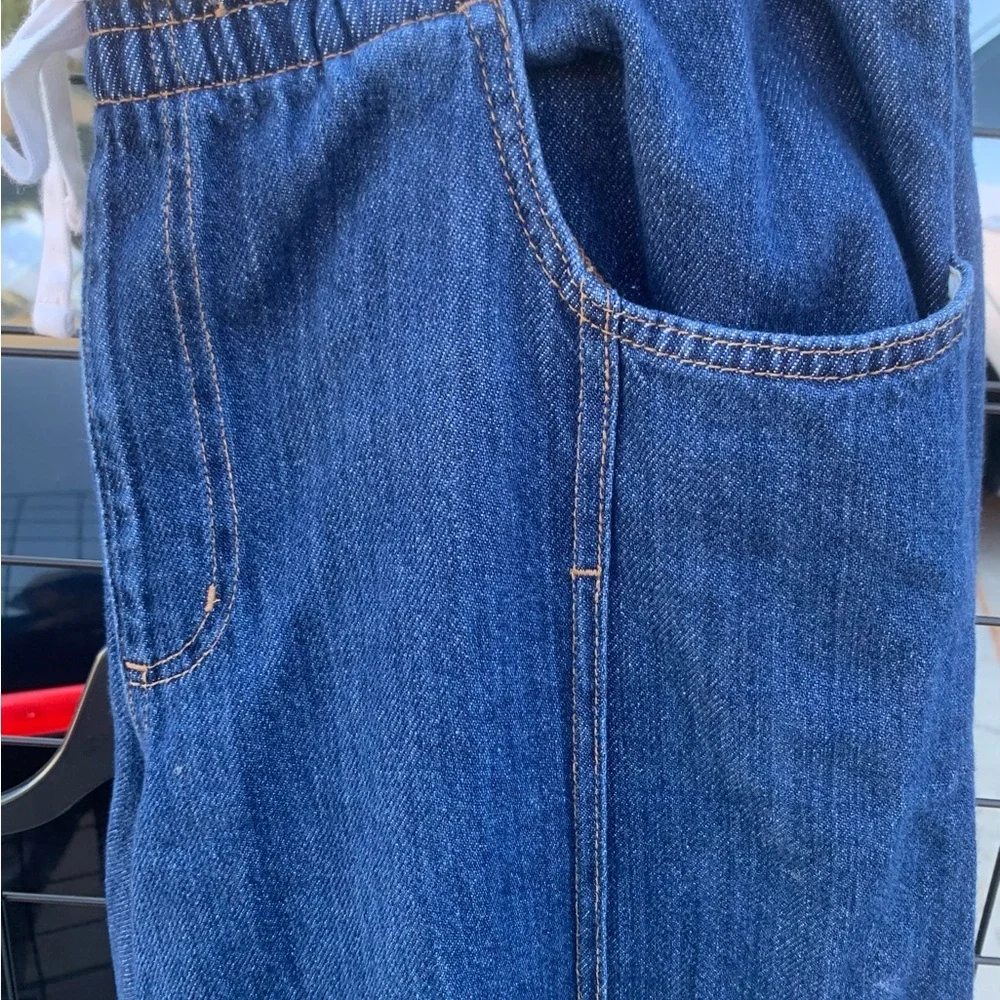 NWOT Universal Thread Dark Blue Wide-Leg Drawstring Jeans - Picture 7 of 9